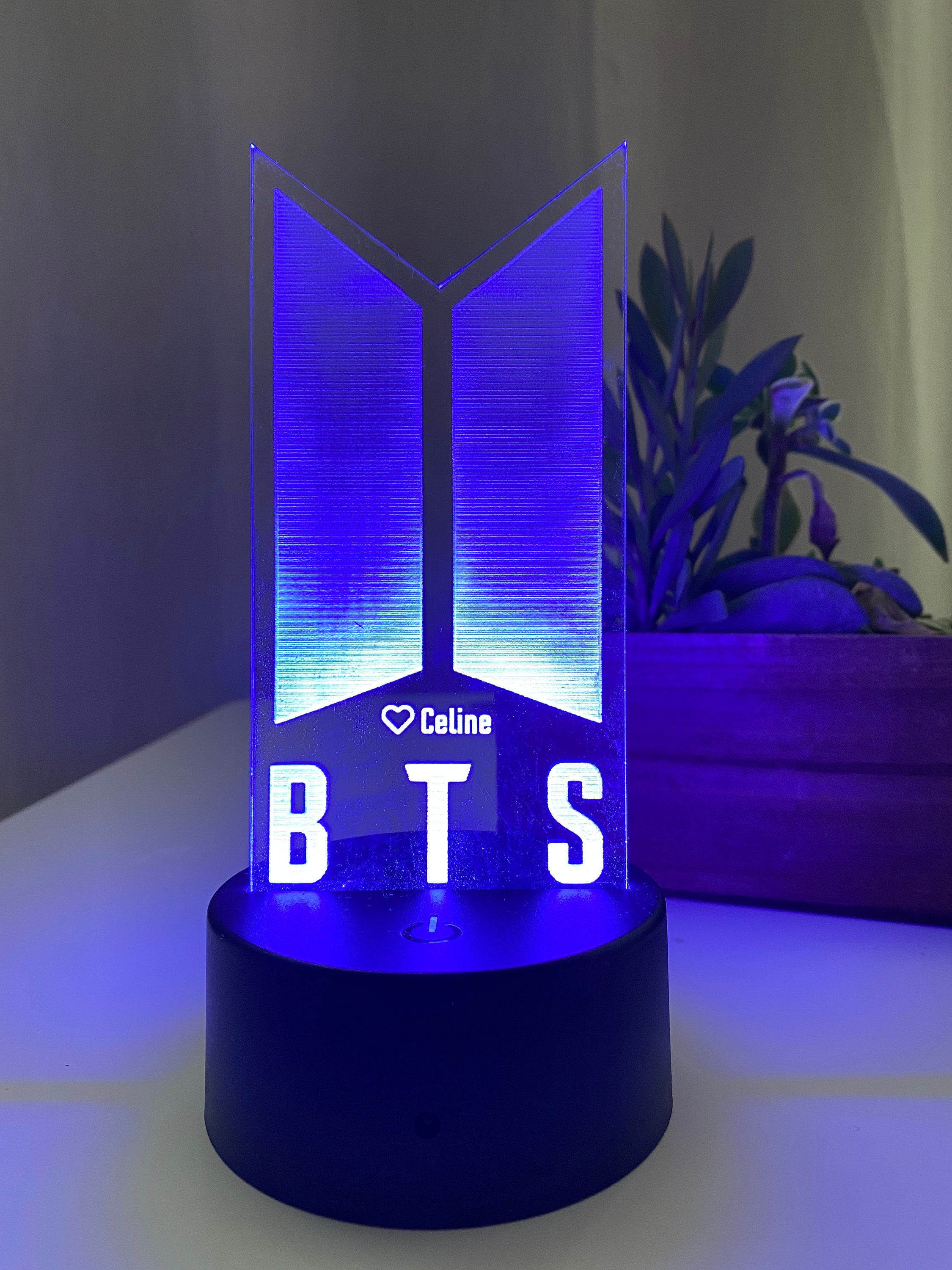 BTS Bts Merch Bts Night Light Bts Desk Lamp Custom Bts Etsy