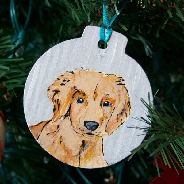 Golden Retriever Hand Painted Ornament