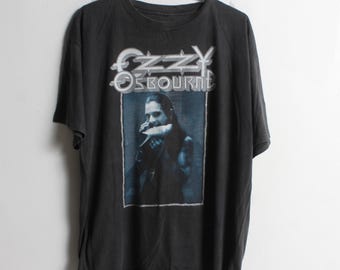 トップス VINTAGE BLOODY SHIRT Vintage Ozzy Osbourne the Last Bloody Shows 1992 T-shirt