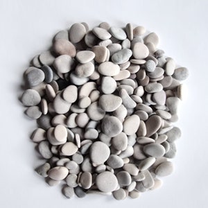 Grey round pebbles from Baltic sea, stones for crafts, beach stones, pebbles art supplies, stones Latvia, maritime decoration