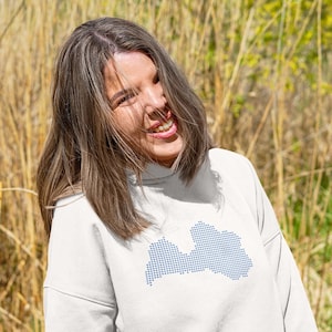 Sweat à capuche « Lettonie », sweat à capuche écologique, coton biologique et polyester recyclé
