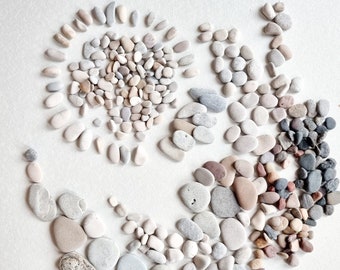 Set of small pebbles for diy projects, pebbles from Baltic Sea, stone figures for crafting, stone collages