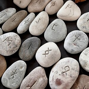 Element Rune Stones Engraved Rune Stones 34 Pieces Rune Stones Set Baltic Sea - Etsy