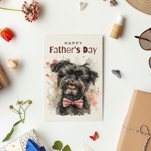 Carte Affenpinscher pour la fête des pères