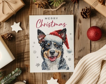 Australian Cattle Dog Christmas Card