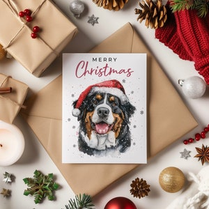 Berner Sennenhund Weihnachtskarte