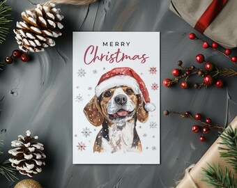 Beagle Christmas Card
