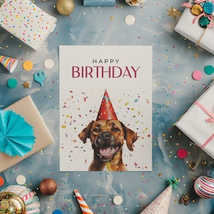 Rhodesian Ridgeback Birthday Card