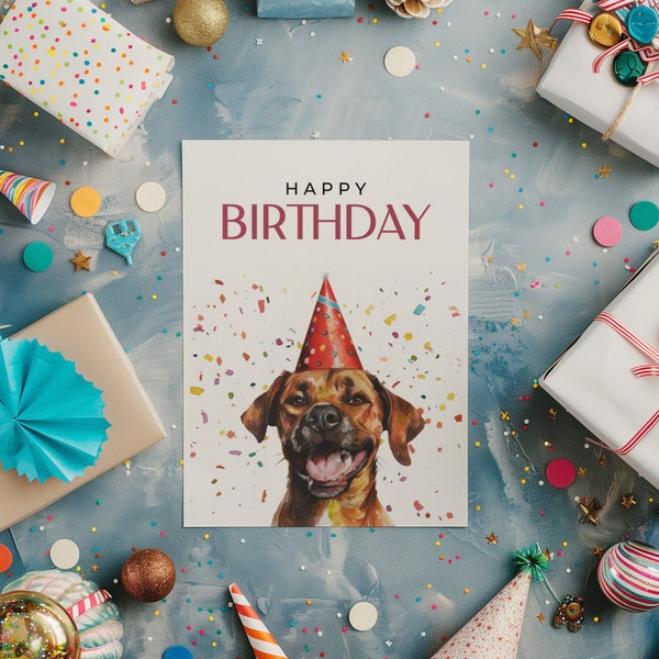 Birthday Card Rhodesian Ridgeback - Etsy