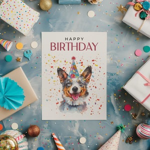 Australian Cattle Dog Birthday Card