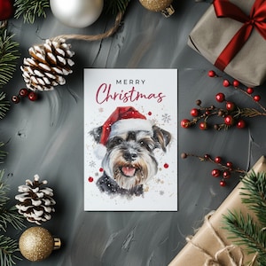 Schnauzer Weihnachtskarte