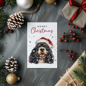 Cartolina di Natale di Cocker Spaniel americano