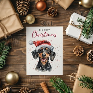 Dackel Weihnachtskarte