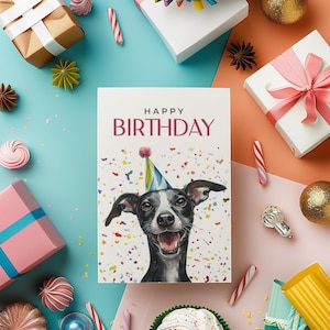 Biglietto d'auguri per levriero italiano