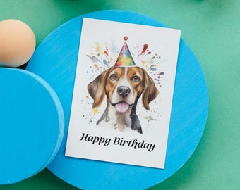 Beagle Dog Breed Birthday Card