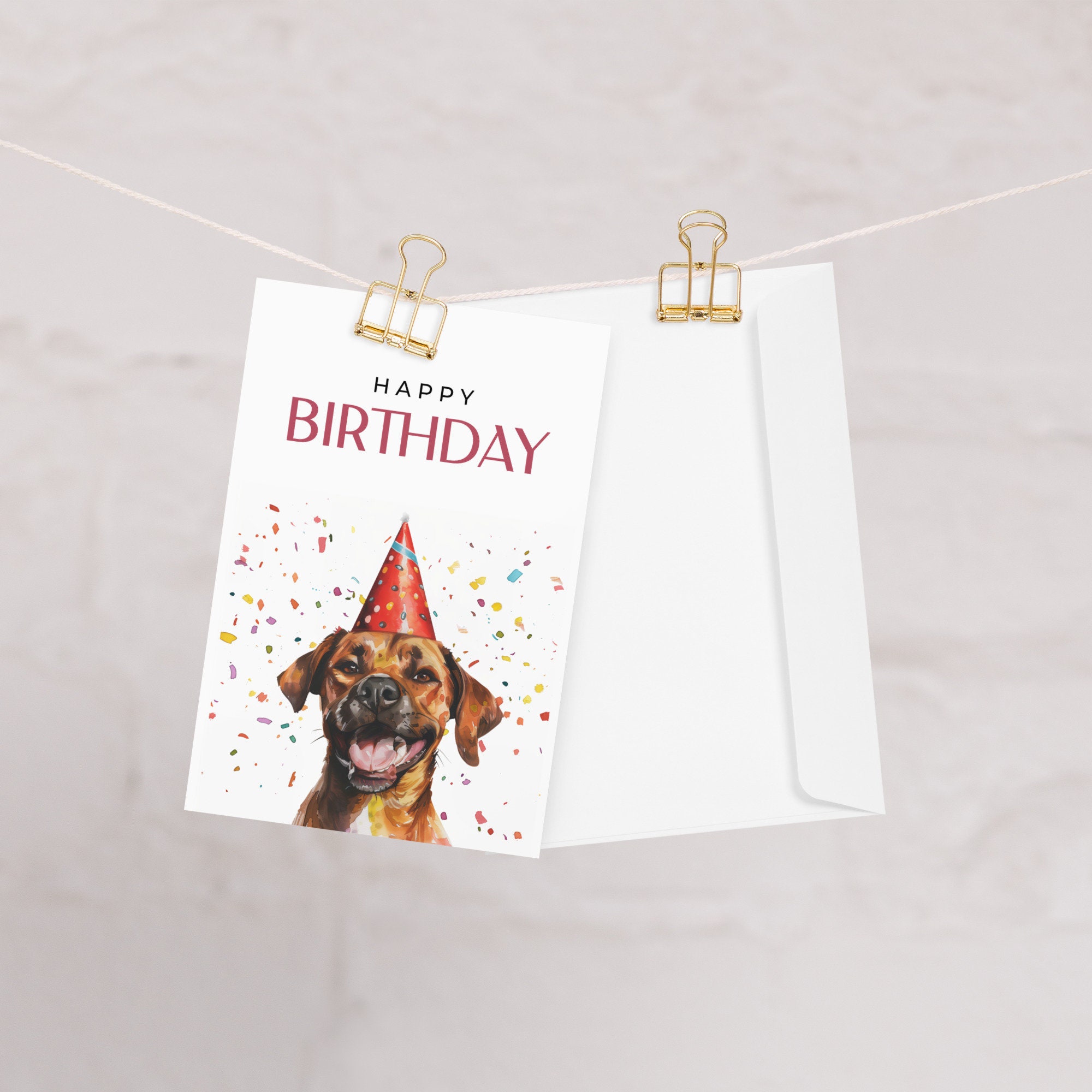 Rhodesian Ridgeback Birthday Rhodesian Ridgeback Birthday Card - Etsy