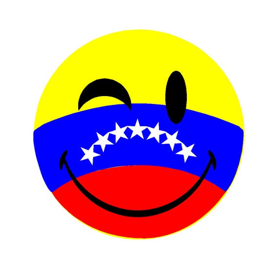 Venezuela Happy Face Flag Car Sticker Etsy