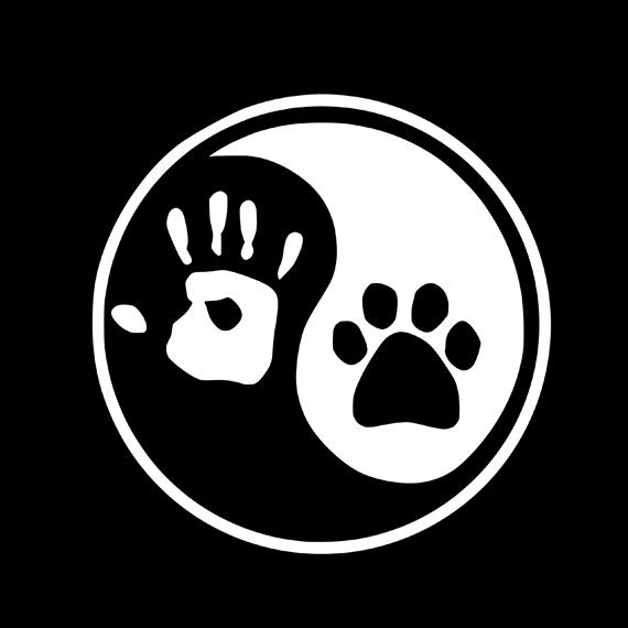 Yin Yang UnCropped Boxer L430 6" dog Sticker decal Yin Yang UnCropped Boxer L430 6" dog Sticker decal