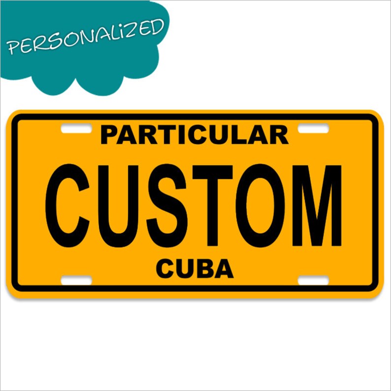 Personalized Cuba Decorative License Plates Chapa Cuba Etsy