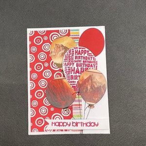 Cartão de feliz aniversário com tema Dimensional Magic the Gathering Mountain