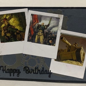 Happy Birthday card Warhammer 40K Imperial Guard theme