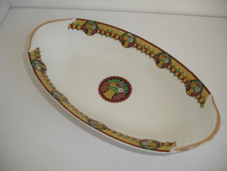 Limoges Dish Ceramic F Legrand /& Cie Gold Rim Trinket Serving Platter