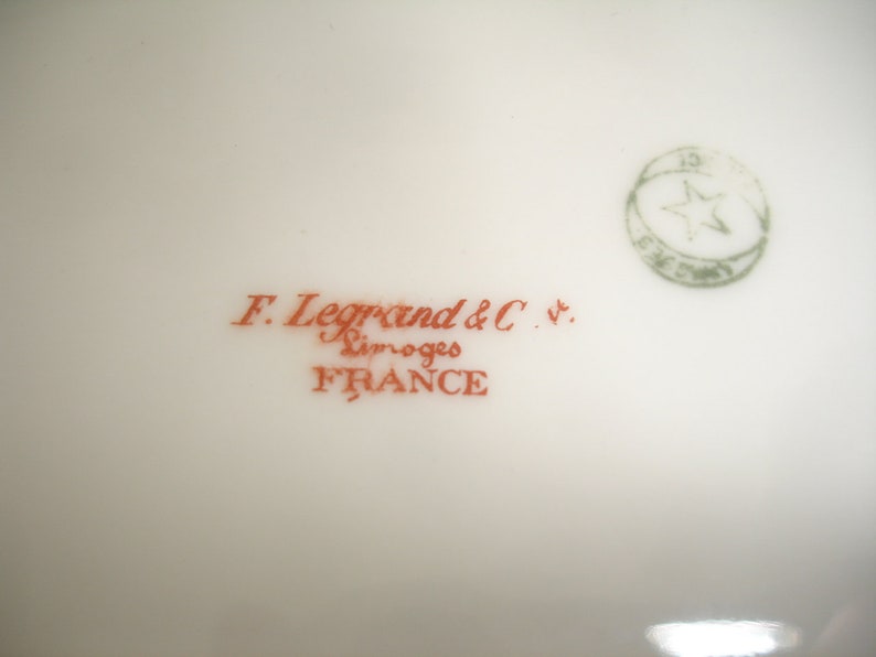Limoges Dish Ceramic F Legrand /& Cie Gold Rim Trinket Serving Platter
