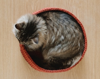 Crocheted Cat Basket