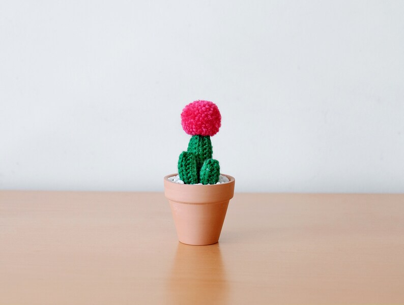 Mini Crocheted Cacti Trio image 2