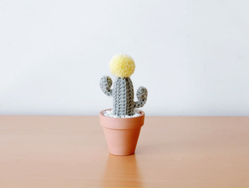 Mini Crocheted Cacti Trio image 3