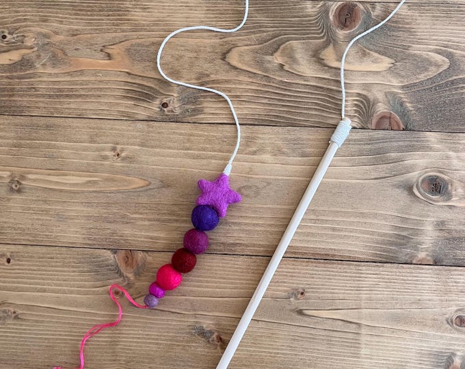 Wool Cat Wand Toy: Magic Wand for Cats