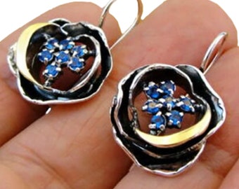 Orecchini Pendenti a Fiore in Argento Sterling 925 ... - Alibaba