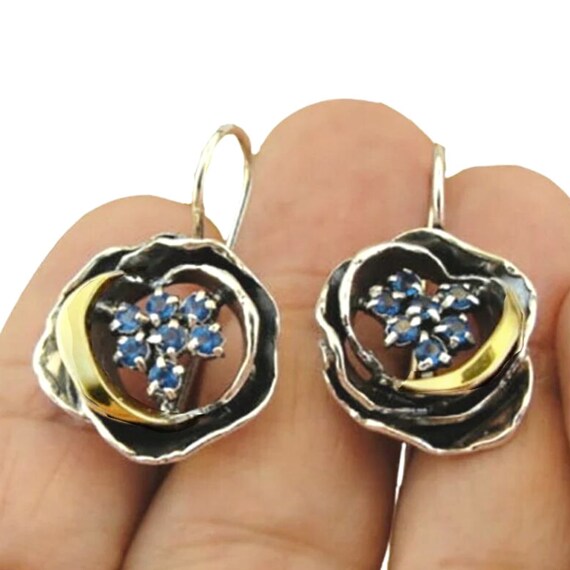 925 Argento Sterling Graziosa Fiore Orecchini con Zirconia Cubica Gift Per Wife