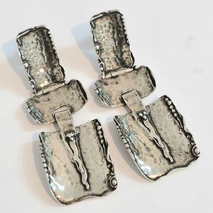 Handgemaakte 925 sterlingzilveren lange hangoorbellen