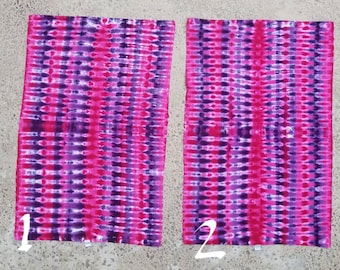 Pink and Purple 26x40 inch tie dyed flannel baby blanket