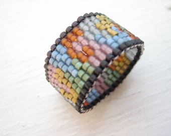 Beaded ring | Etsy