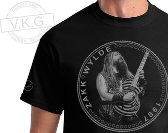Tシャツ 検）ZAKK WYLDE,STEVE VAI,MOTLEY CRUE Zakk Wylde T-shirt by VKG - Etsy