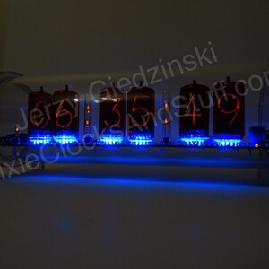 Grand Dimmable Steampunk 6 x Z566M Nixie Clock with Alarm image 3