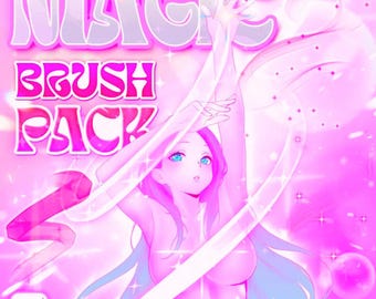 Paquete de pinceles mágicos para Procreate: pinceles decorativos, con purpurina y para lettering