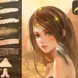Egypt Brushes Set for Procreate (desert, sand, pyramids, sand dust and so on)