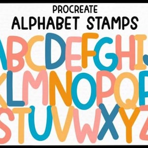 Procreate Stamps - Alphabet stamp set D