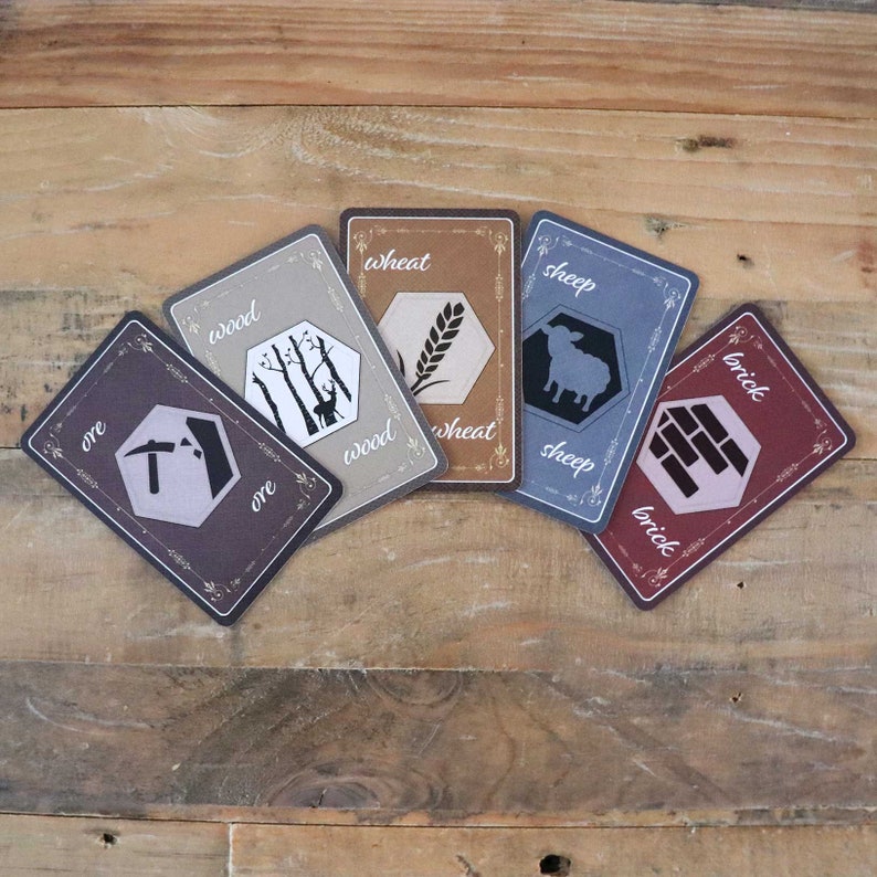 Resource and Development Cards for Catan 34 Players Etsy