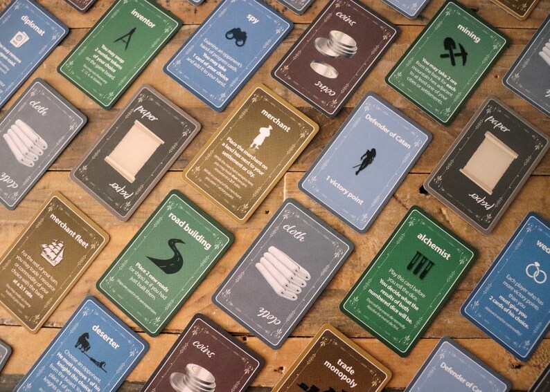 Commodity and Progress Cards for Catan Cities &amp; Knights | Etsy