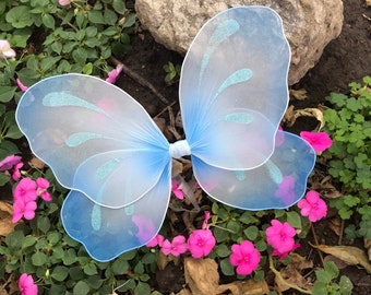 Blue Fairy Wings Etsy