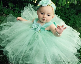 mint green baby outfit