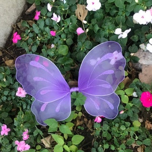 Purple Butterfly Wings Fairy Costume Woodland Forest Pixie Baby Girl 1st First Birthday Photo Props Enchanted Garden Party Flower Girl Gifts