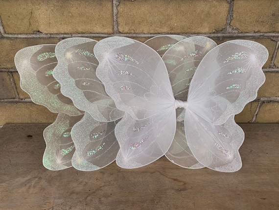 Mini Glitter Wings Adult White Mini Glitter Wings Adult White