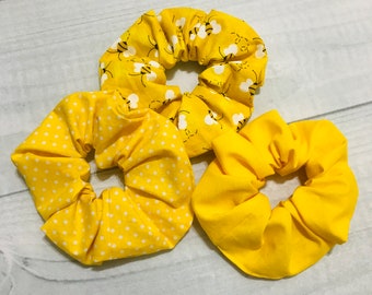 Yellow Scrunchies Handmade Cotton Bloomers Baby Girl First Birthday Sunflower Dress Infant Newborn Photo Prop Toddler Cake Smash Tutu Outfit