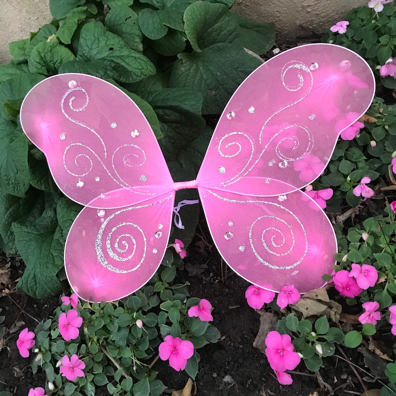 Pink Butterfly Fairy Wings Halloween Costume Set Fairytale Pixie Outfit Baby Girl Toddler Kids Children Teen Adult Womens DIY Cosplay Ideas 