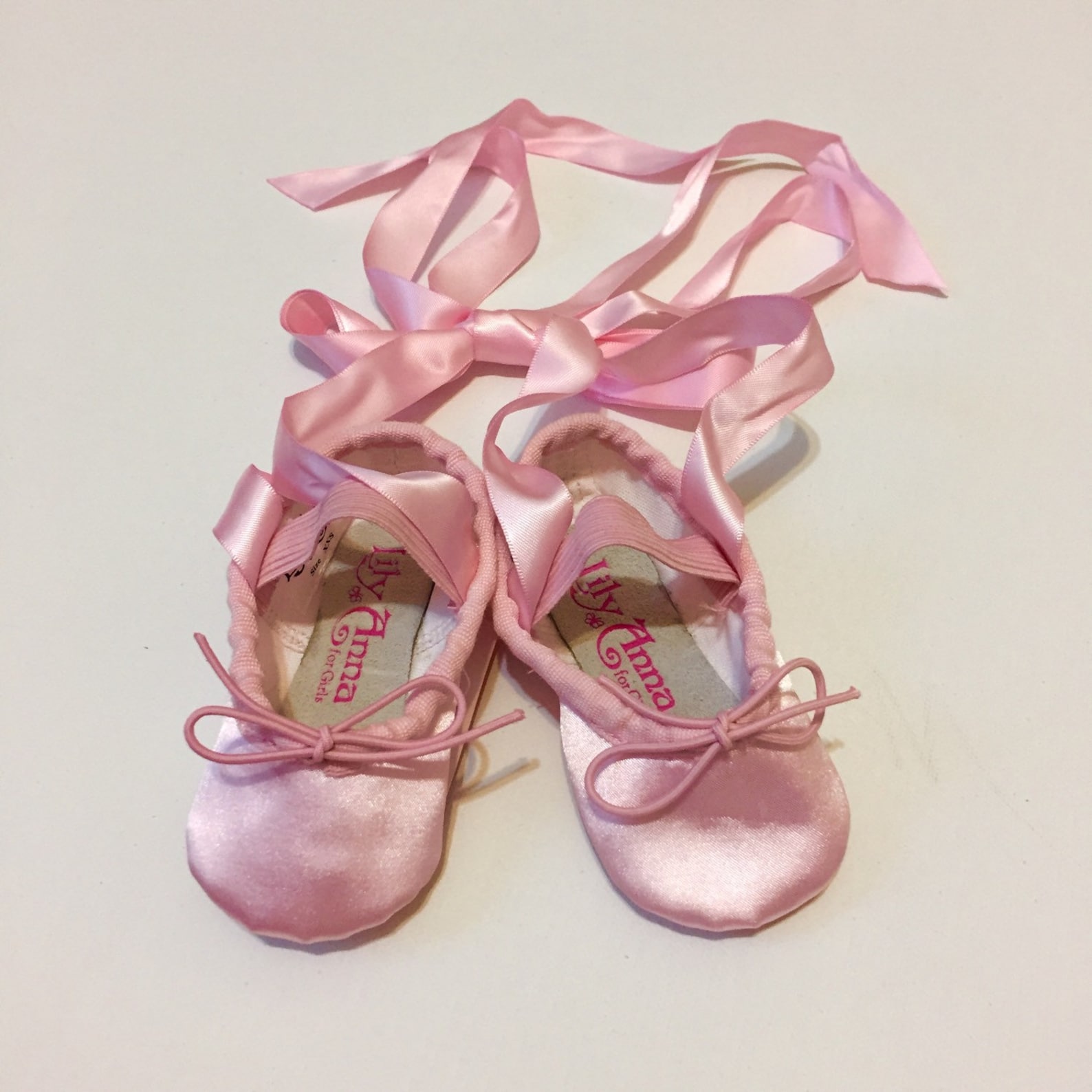 Baby Ballet Shoes Pink Satin Ballerina Slippers Toddler Girl Etsy